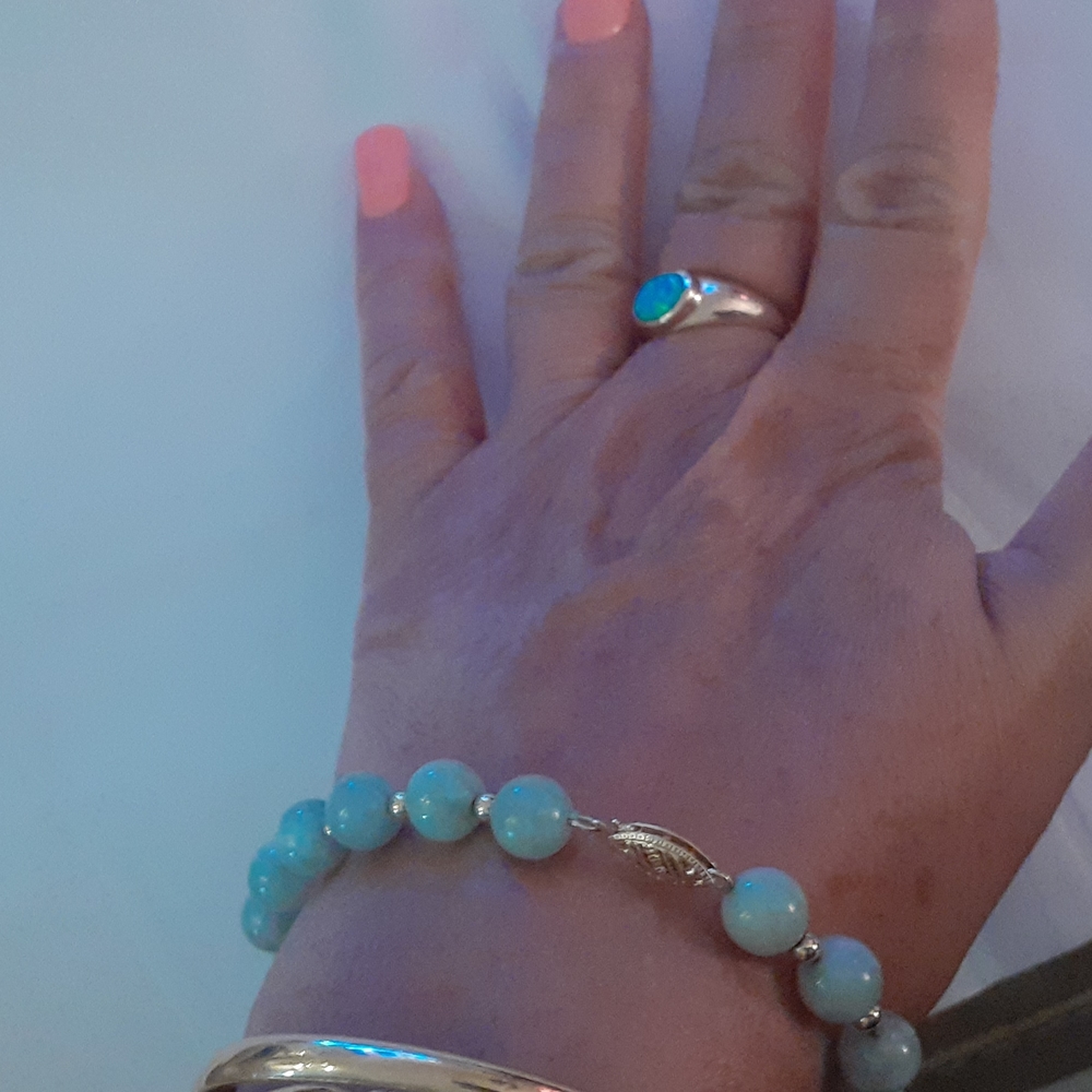 14k & jade bracelet (stamped)